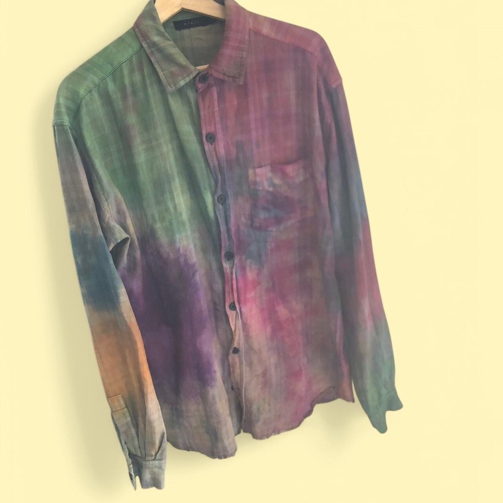 Multicolor Tie-Dye Men's Shirt